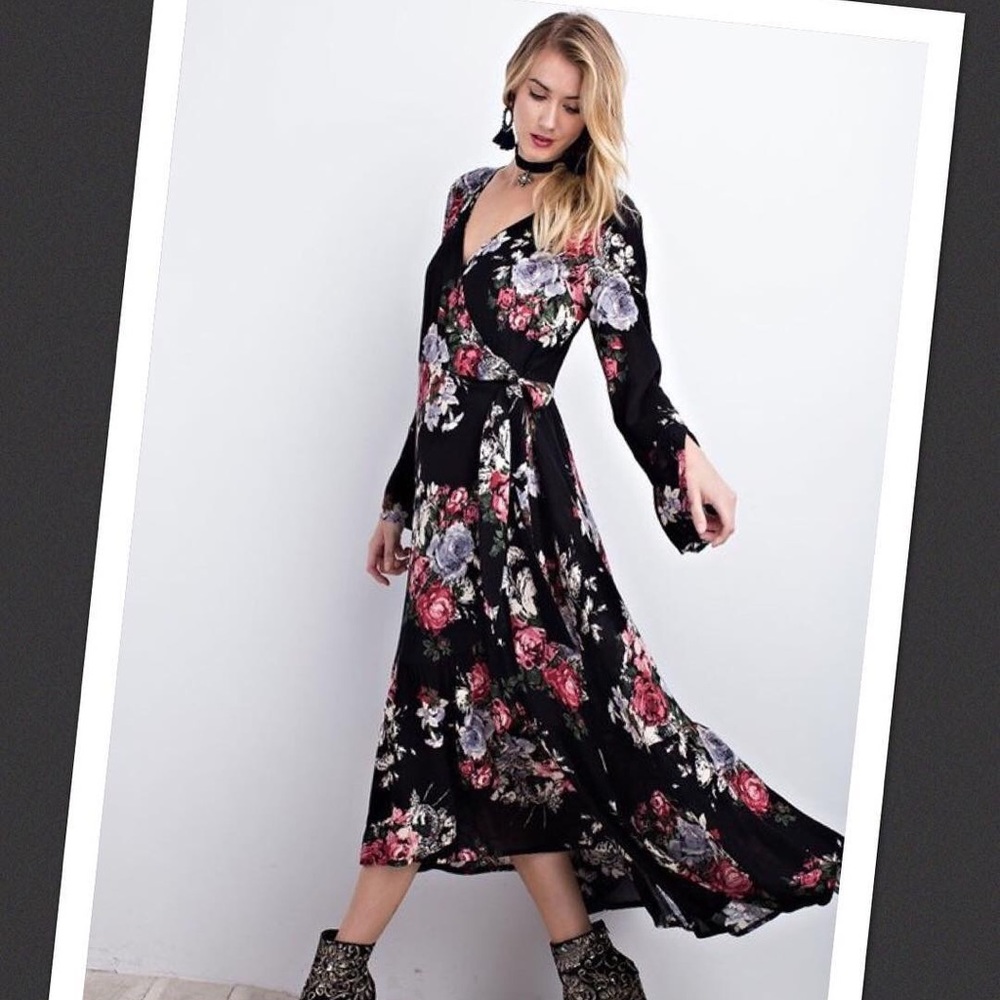 Floral Wrap Dress